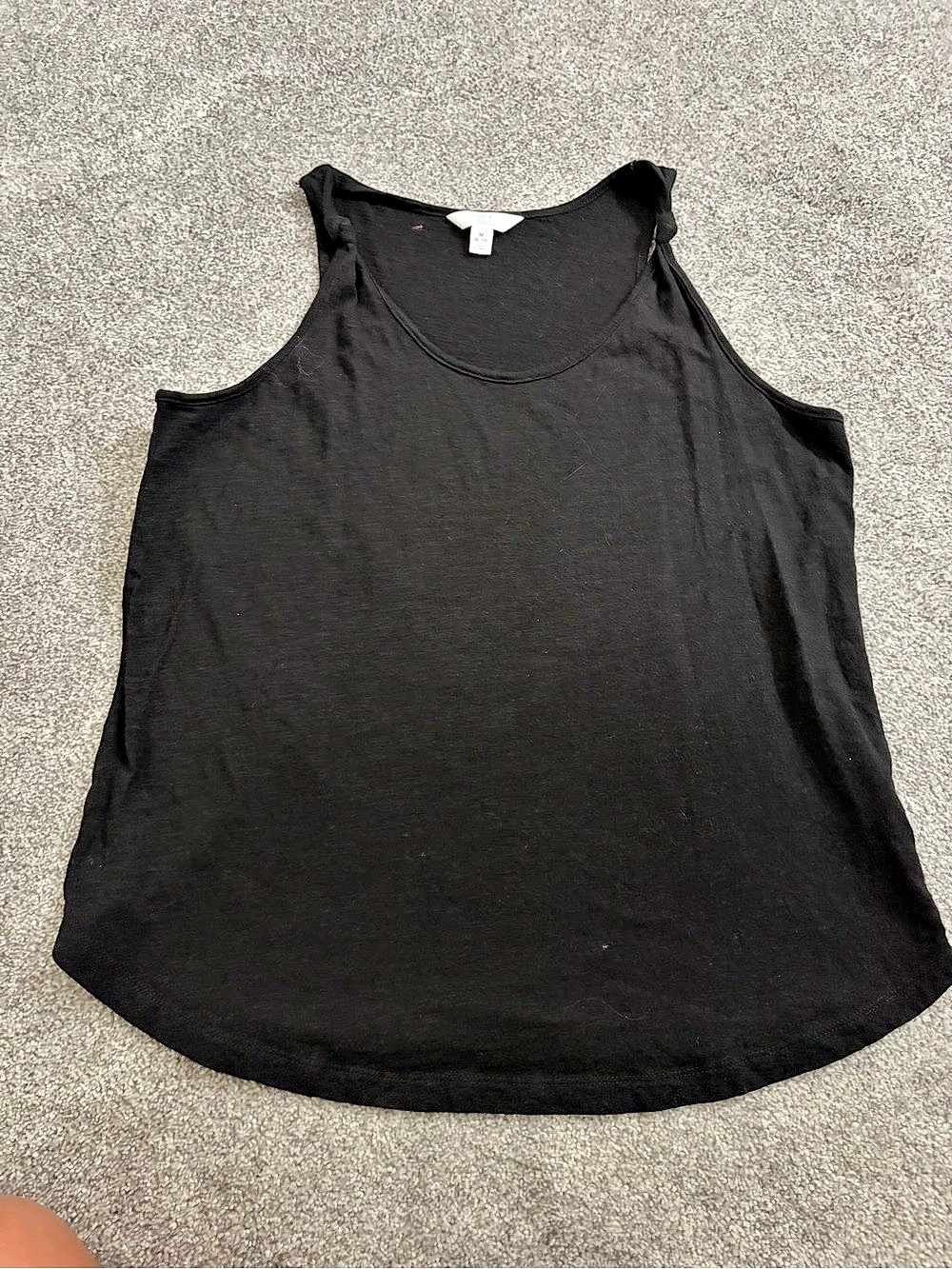 Time and Tru Women's Knot Tank Top Black Size Medium